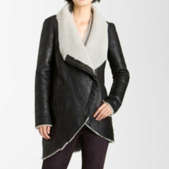 Helmut Lang Weathered Shearling Leather Jacket